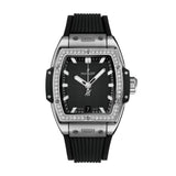 Hublot Spirit of Big Bang Titanium Diamonds 39mm-Hublot Spirit of Big Bang Titanium Diamonds - 662.NX.1170.RX.1204 - Hublot Spirit of Big Bang Titanium Diamonds in a 39mm titanium case with black dial on rubber strap, featuring a date display and automatic movement with up to 50 hours power reserve.