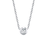 Shy Creation Diamond Bezel Necklace 0.10 CT-Shy Creation Diamond Bezel Necklace 0.10 CT - SC55012537