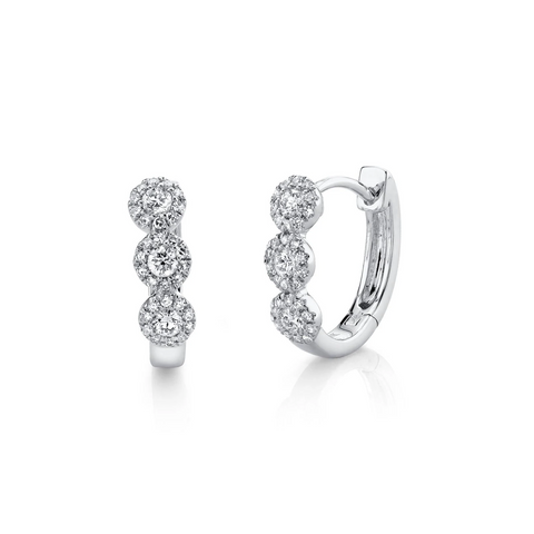Shy Creation Diamond Huggie Earrings 0.37 CT-Shy Creation Diamond Huggie Earrings 0.37 CT - SC55002490