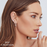 Shy Creation Diamond Hoop Earrings 0.26 CT-Shy Creation Diamond Hoop Earrings 0.26 CT - SC22005537