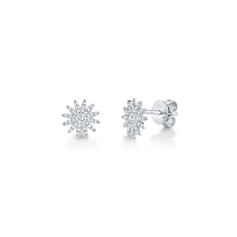 Shy Creation Diamond Starburst Stud Earrings 0.24 CT-Shy Creation Diamond Starburst Stud Earrings 0.24 CT - SC55004892