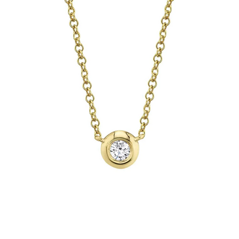Shy Creation Diamond Bezel Necklace 0.10 CT-Shy Creation Diamond Bezel Necklace 0.10 CT - SC55012538