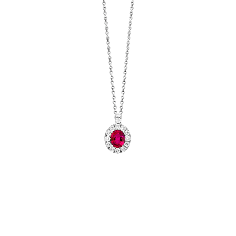 Ruby Diamond Necklace-Ruby Diamond Necklace RNSPK00240