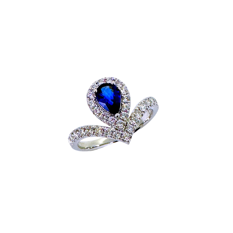 Sapphire Diamond Ring-Sapphire Diamond Ring SRTIJ02446