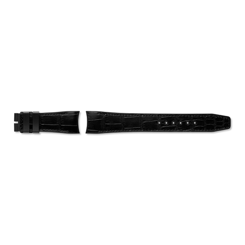 IWC Schaffhausen Black Rubber Strap with Alligator Leather Inlay 22/18-IWC Schaffhausen Black Rubber Strap with Alligator Leather Inlay 22/18 - IWE02694