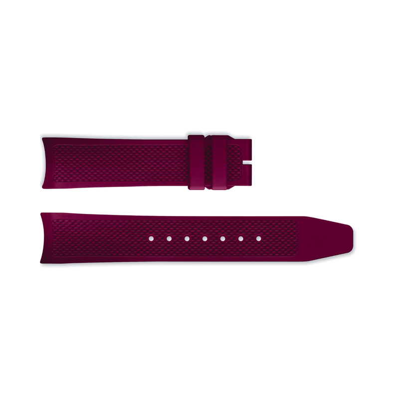 IWC Schaffhausen Burgundy Rubber Strap 20/18-IWC Schaffhausen Burgundy Rubber Strap 20/18 - MXE0MJ4M