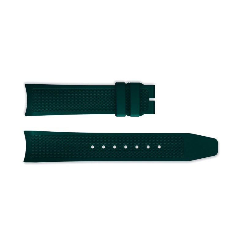 IWC Schaffhausen Dark Green Rubber Strap 20/18-IWC Schaffhausen Dark Green Rubber Strap 20/18 QR - MXE0MJ43