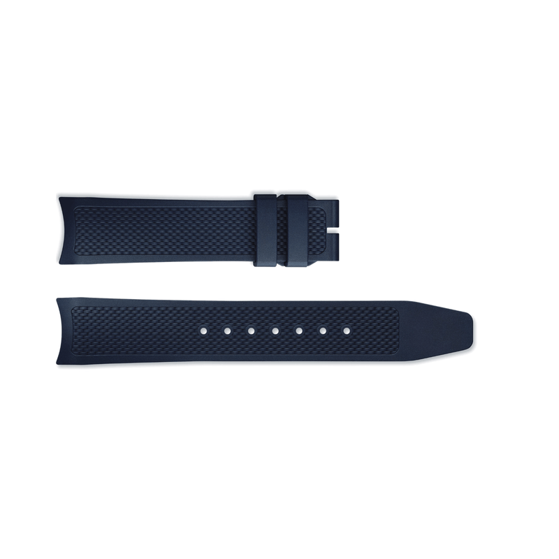 IWC Schaffhausen Navy Blue Rubber Strap 20/18-IWC Schaffhausen Navy Blue Rubber Strap 20/18 - MXE0F534