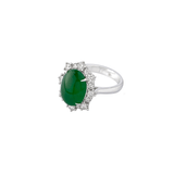 Jade Diamond Ring-Jade Diamond Ring - ORNEL00877