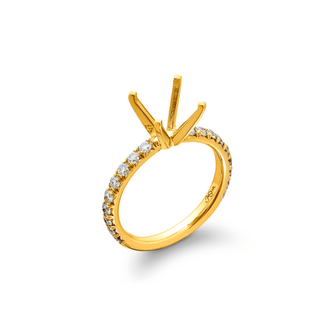 JB Star Yellow Gold Diamond Mounting Ring-JB Star Yellow Gold Diamond Mounting Ring - 0949/139