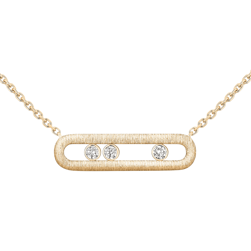 Messika Move Classique Ciselé Diamond Necklace-Messika Move Classique Ciselé Diamond Necklace - 14667 - YG
