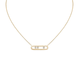 Messika Move Classique Ciselé Diamond Necklace-Messika Move Classique Ciselé Diamond Necklace - 14667 - YG