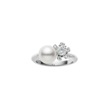Mikimoto Akoya Cultured Pearl & Diamond Ring-Mikimoto Akoya Cultured Pearl & Diamond Ring - MRQ10114ADXP0004