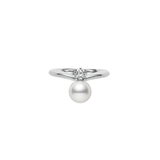 Mikimoto Akoya Cultured Pearl & Diamond Ring-Mikimoto Akoya Cultured Pearl & Diamond Ring - MRQ10115ADXPR065