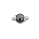 Mikimoto Black South Sea Pearl Diamond Ring-Mikimoto Black South Sea Pearl Diamond Ring PRM1069BDP