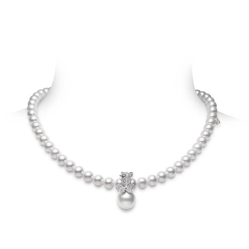 Mikimoto Fortune Leaves Akoya Cultured Pearl Necklace-Mikimoto Fortune Leaves Akoya Cultured Pearl Necklace - MZQ10097ZDXW