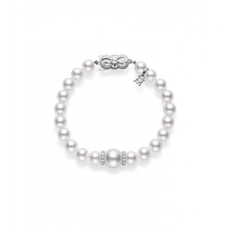 Mikimoto Fusion Akoya & White South Sea Cultured Pearl Bracelet-Mikimoto Fusion Akoya & White South Sea Cultured Pearl Bracelet - MDP10110ZDXW