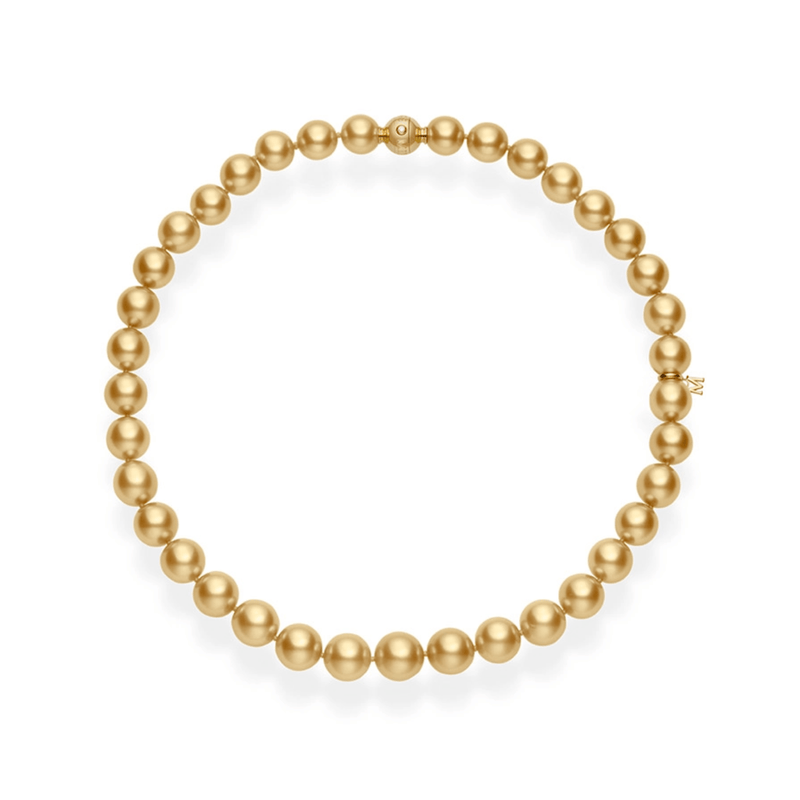 Mikimoto Golden South Sea Pearl Strand Necklace-Mikimoto Golden South Sea Pearl Strand Necklace MNS12316GRX04855