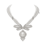 Mikimoto Jeux de Rubans Akoya Cultured Pearl & Diamond Double Row Necklace-Mikimoto Jeux de Rubans Akoya Cultured Pearl & Diamond Double Row Necklace - MNQ10111ZDXW