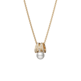 Mikimoto M Signature Akoya Cultured Pearl and Diamond Pendant-Mikimoto M Signature Akoya Cultured Pearl and Diamond Pendant - MPA10402ADXK