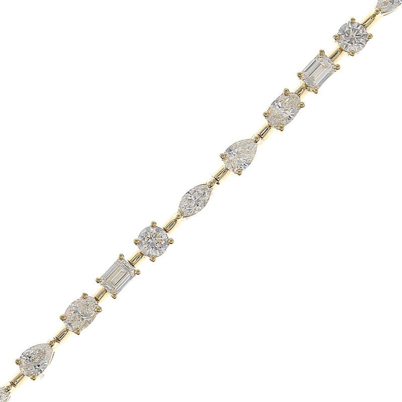 Mixed-Shaped Diamond Bracelet-Mixed Shaped Diamond Bracelet - DBRTJ00046