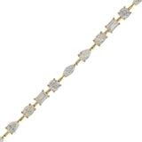 Mixed Shaped Diamond Bracelet-Mixed Shaped Diamond Bracelet - DBRTJ00046