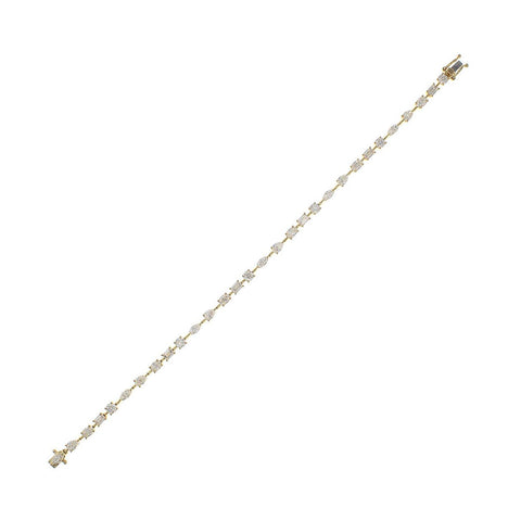 Mixed Shaped Diamond Bracelet-Mixed Shaped Diamond Bracelet - DBRTJ00046
