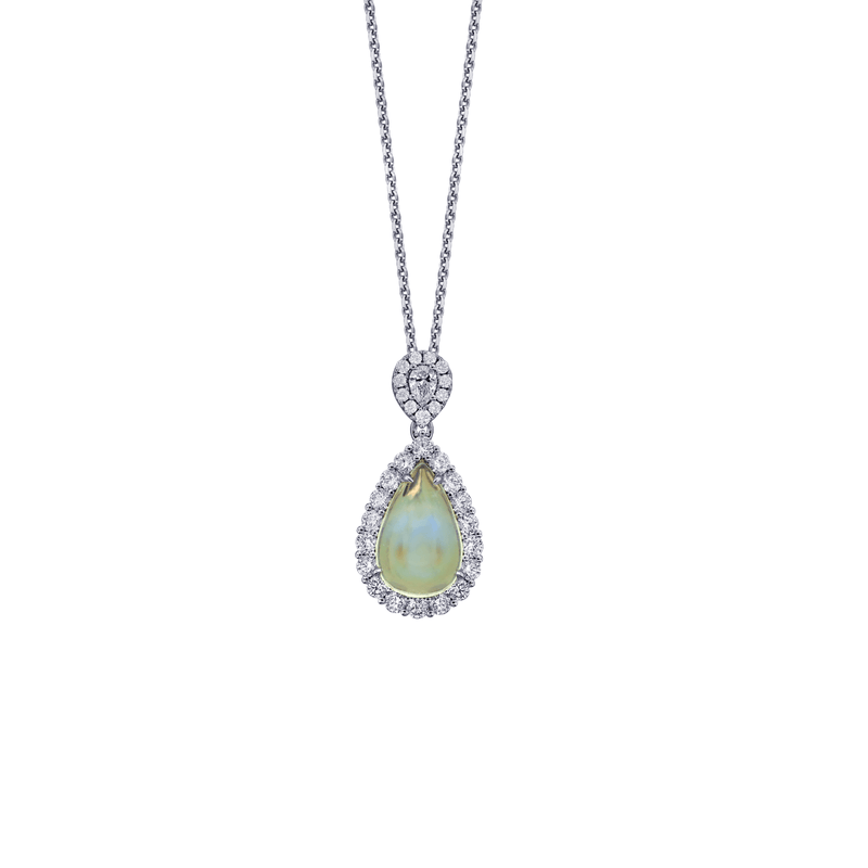 Moonstone Diamond Necklace-Moonstone Diamond Necklace ONSPK00356