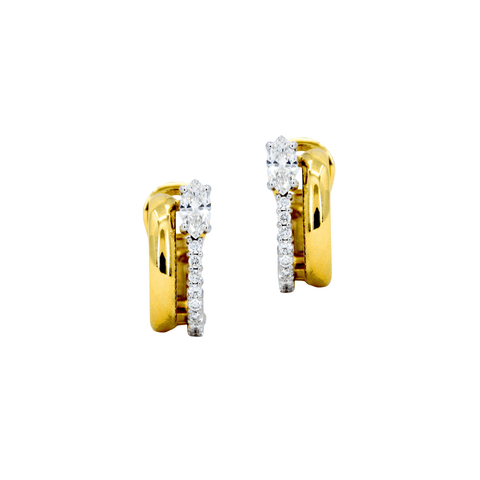 Norman Covan Diamond Huggie Earrings-Norman Covan Diamond Huggie Earrings - NCE2439