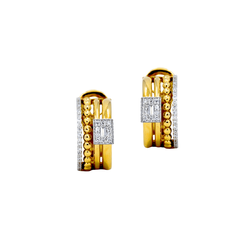 Norman Covan Diamond Huggie Earrings-Norman Covan Diamond Huggie Earrings - NCE2443