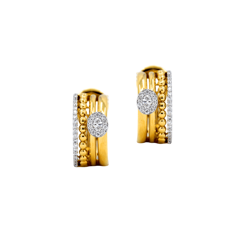 Norman Covan Diamond Huggie Earrings-Norman Covan Diamond Huggie Earrings - NCE2444