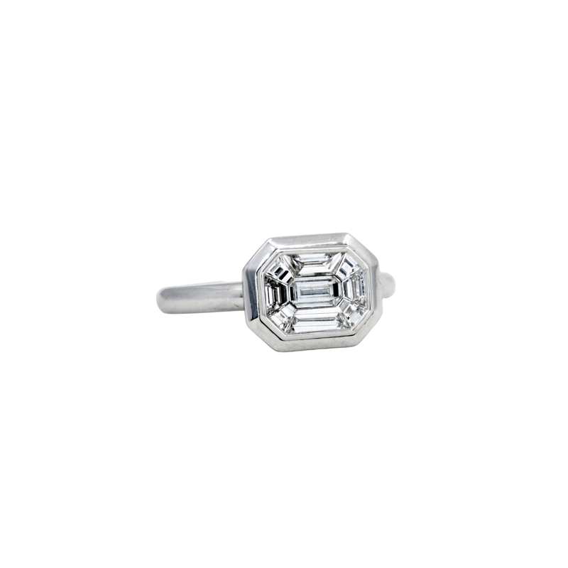Norman Covan Emerald Cut Diamond Ring-Norman Covan Diamond Ring - NCR2625