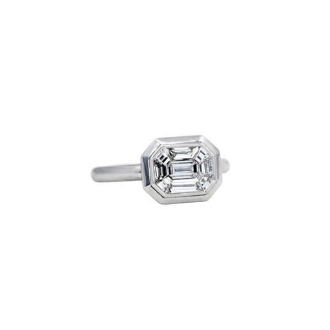 Norman Covan Emerald Cut Diamond Ring-Norman Covan Diamond Ring - NCR2625