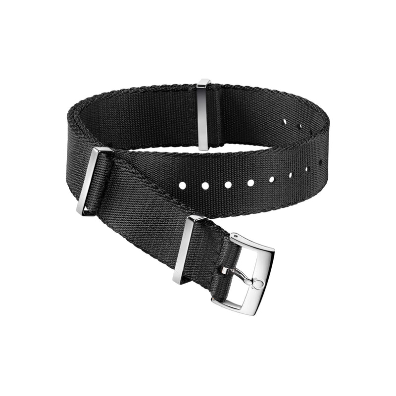 Omega Nato Strap Polyamide Black Strap with Buckle-Omega Nato Strap Polyamide Black Strap with Buckle - 031ZSZ002083