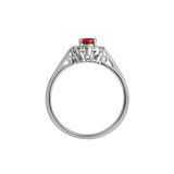 Orange Sapphire Diamond Ring-Orange Sapphire Diamond Ring - SRRTJ00055