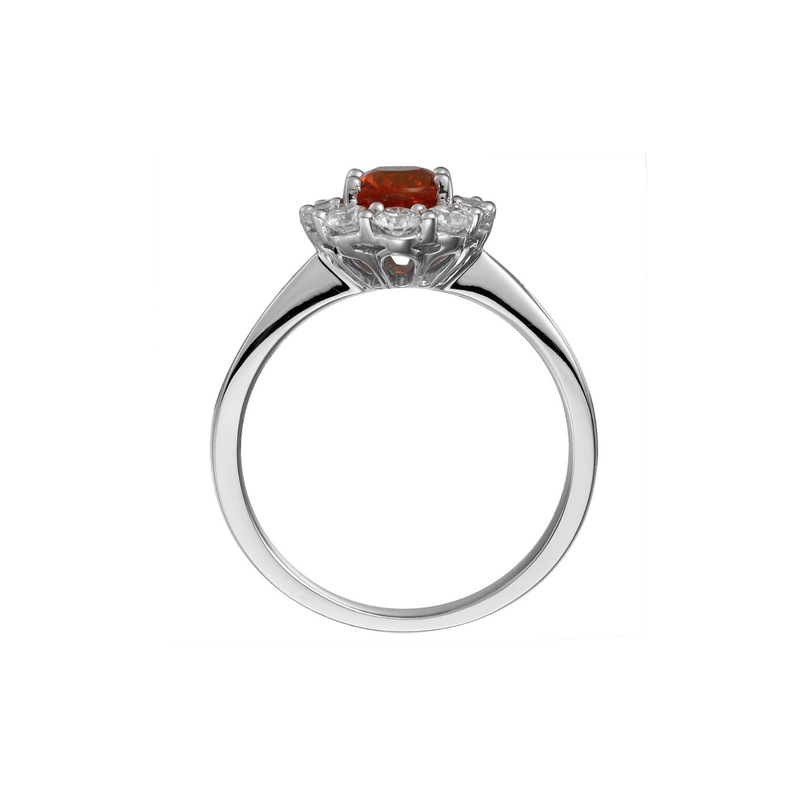Orange Sapphire Diamond Ring-Orange Sapphire Diamond Ring - SRRTJ00064