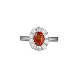 Orange Sapphire Diamond Ring-Orange Sapphire Diamond Ring - SRRTJ00064