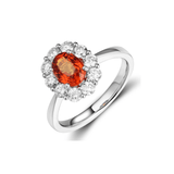 Orange Sapphire Diamond Ring-Orange Sapphire Diamond Ring - SRRTJ00064