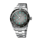 Oris Divers Sixty-Five-Oris Divers Sixty-Five - 01 733 7707 4053-07 8 20 18 - Oris Divers Sixty-Five in a 40mm stainless steel case, grey dial. Water resistance of 10 bar. Automatic movement, power reserve of 38 hours. Stainless steel bracelet.