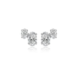 Oval-shaped Diamond Stud Earrings-Oval - shaped Diamond Stud Earrings - 66386