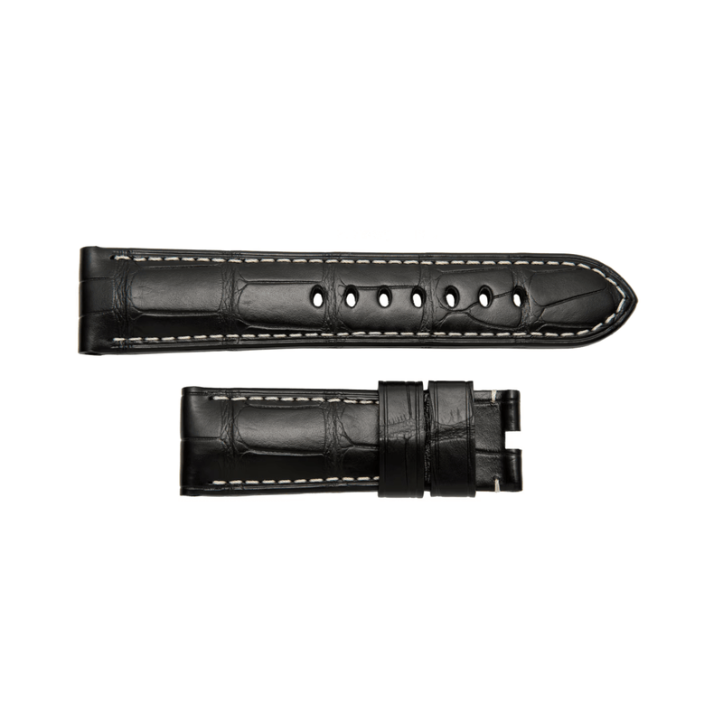 Panerai Alligator Black Ecru 24/22mm-Panerai Alligator Black Ecru 24/22mm - MXE04WXF