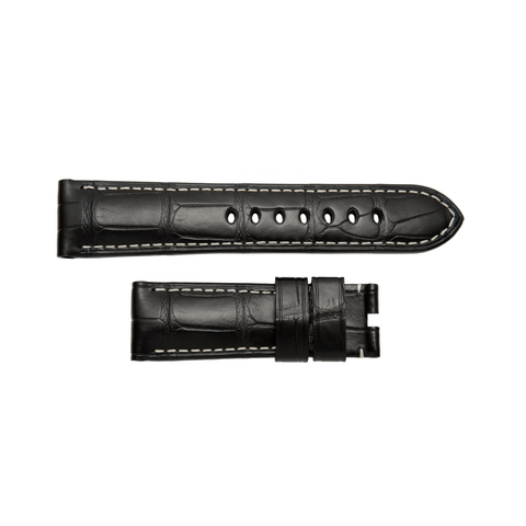Panerai Alligator Black Ecru 24/22mm-Panerai Alligator Black Ecru 24/22mm - MXE04WXF