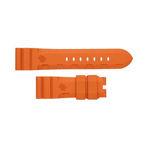 Panerai Caoutchouc Orange Strap 24/22mm-Panerai Caoutchouc Orange Strap 24/22mm - MXE0KSRB