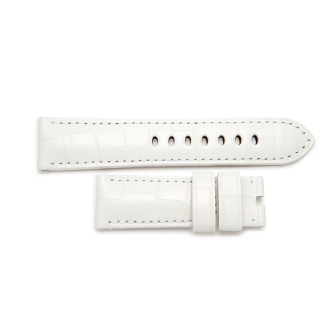 Panerai White Tone on Tone Alligator Strap 22/20mm-Panerai White Tone on Tone Alligator Strap 22/20mm - MX0090T9