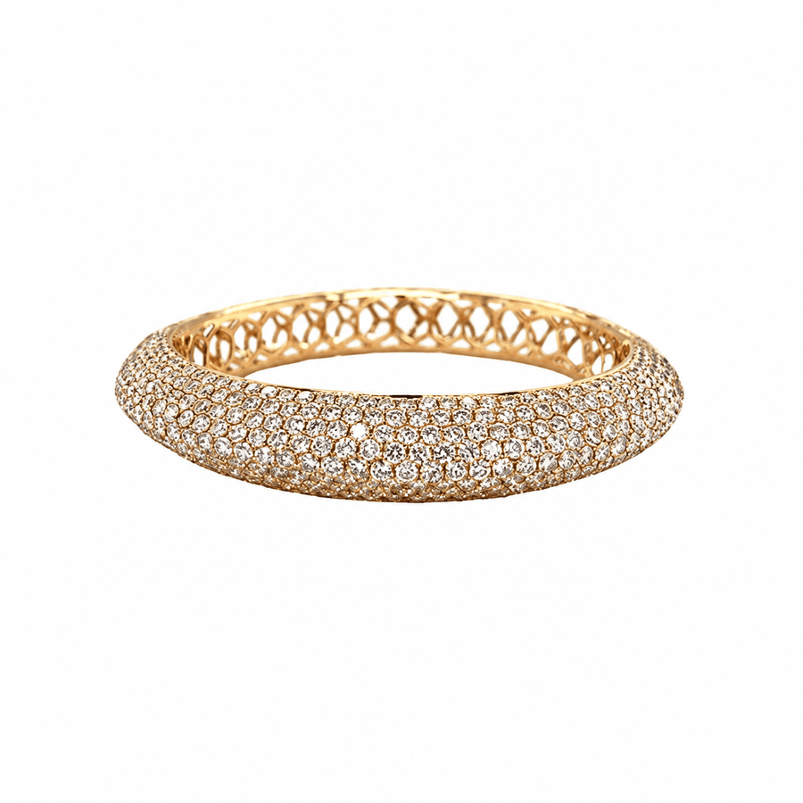 Pave Diamond Halfway Bangle