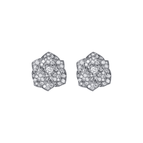 Piaget Rose Diamond Earrings-Piaget Rose Diamond Earrings G38U0072