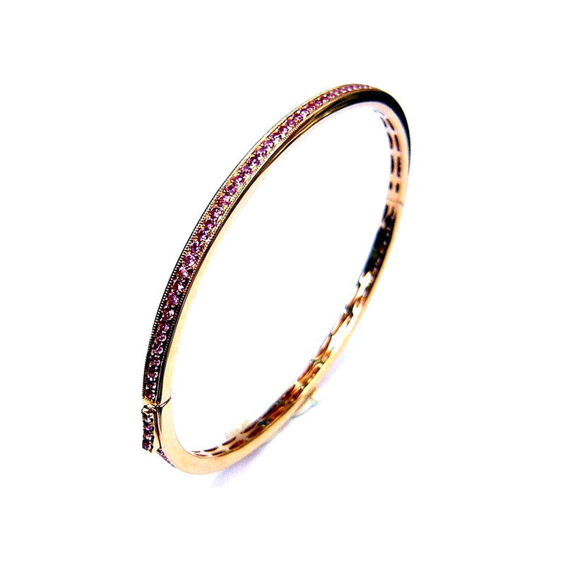 Pink Sapphire Bangle-Pink Sapphire Bangle - SBTIJ00489