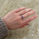 Pink Sapphire Diamond Ring-Pink Sapphire Diamond Ring - SRQDM00037