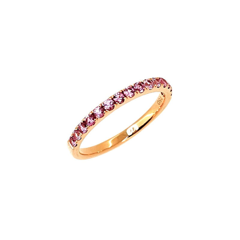 Pink Sapphire Halfway Band-Pink Sapphire Halfway Band - SRTIJ01973