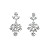 Platinum Dangling Diamond Earrings-Platinum Dangling Diamond Earrings - DEDEH00046